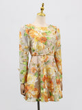 Fongt Temperament Dress Women 2025 Summer New Famous Wind Wind Collar Embroidery Flower Design Sense Body