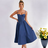 Fongt Women's 2026 Spring And Summer New Sexy Fashion Slings To Collect Waists Thin Back Dress