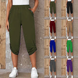 Summer Fashion Casual Cropped Trousers With