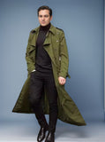 Fongt Men's Spring And Autumn Long Belt Men's Wind Coat Fashion Daily Casual Coat Men