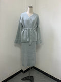 Fongt 2025 New Southeast Asian Women's Knitted Sweater With A Dress Dress Suit