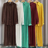 Net Color Press Fold Suit-Outfit