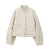 Fongt Women's Explosion Bags With Short Pilot Jacket Jacket