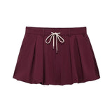 Fongt New Women's Design Style Zipper Lantern Mini-Skirt Set