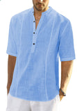 Slim Fit Comfort Casual Linen Half Sleeve