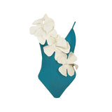 Sexy Fashion One Piece Swimsuit Solid 3D Flower Summer Women Swimwear Beachwear Summer Luxury Monokini Bathing Suit-Outfit