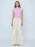 Fongt Women's Wear Irregular Loose Casual Trousers Wide Leg Trousers