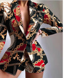Fongt New Casual Print Fashion Small Suit Women's Suit