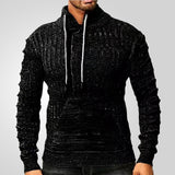 Fongt And Winter Menswear Fashion Long-Sleeved Collar Knit Shirt Loose Large-Size Jacket Sweater