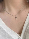 Star Pendant Asymmetric Design Necklace-Outfit