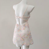 Fongt Retro Relief D'en Yarn Lace Slings Short Skirts Maids With Thin Green Fresh Pyjamas