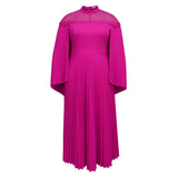 Fongt Personality Shawl Collar Collar Folding Skirt Large-Size Temperament Style Party A-Shaped Skirt Dresses