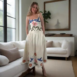Fongt Summer New Women's Clothing Printing Fresh And Pure Temperament Waist Dress