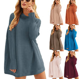 Fongt Only For Fashion Women's Top Jumper Turtleneck Loose Knit Sweater