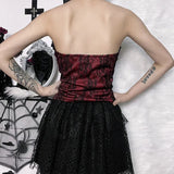Dark Wind Design Sense Of Chest Vest Sexy Slim Lace Girdle Waist Show Thin Strapped Blouse-Outfit