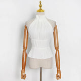 Fongt Sweet And Spicy Wind 2025 Spring New Bare Back Tie High-Necked Sleeveless Design Vest Small Sling Coat