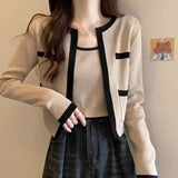New European Version Of The Small Fragrant Wind Light Cooked Outside Wearing A Shirt Thin Knitted Two-Set Vest