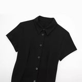 Spring Shirt Style Lapel Mini Dress 2674870-Outfit
