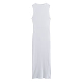 New Wrinkle Decorative Thread Slim Dress 1044158-Outfit