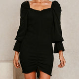 Shirt Dress Loose Short Boho Mini