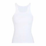 Fongt Early Autumn New Women's Pure Color Narrow Shoulder Elastic Slim Thin Bottom Sling Sleeveless Small Vest-Outfit