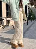 Puffer Thick Fleece Warm Pants-Outfit