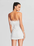 Women's Dress Sexy Bareback Ostrich Hairy Twisted Dress High-End Temperament Fashion Sleek Ass