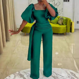 Fongt Women's Clothing 2025Wish Summer High-Waist Temperament Large-Size African Jumpsuit