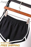 Women Blend Summer Short Pants Contrast Binding Side Split Elastic Waist Patchwork Casual Beach Party Shorts pantalones