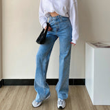 Loose High Waist Skinny White Jeans-Outfit