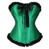 New Court Harness Top Rules Black Lotus Leaf Lace Body Suit-Outfit