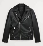 new 2022 men handsome The locomotive leather The jacket coat More zip Artificial leather The