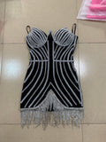 Ebay Fashion New Breast-Wearing Chain Luxury Full Of Diamond Evening Dress Birthday Party