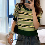 Short T-Shirt Girl 2025 New Top Design Small Short-Sleeved Summer High-Waisted