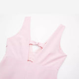 Spring Jewelry Button Trim Solid Color Vest Dress 2747571-Outfit