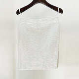 Fongt New Star Temperament Fashion Mesh Splicing Hot Diamond Top