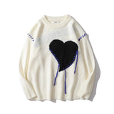 Heart Catcase Embroidered Sweater-Outfit