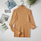 Fongt Sweater Woman With Bottom Shirt Autumn And Winter New Long Sleeves To Keep Warm Body Solid Color Knitted