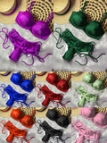 Multi-Color Solid Color Choreette Sling Sling Chest Hard Bag Bikini 2025 New High-Waisted Split Swimsuit
