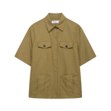 Fongt For Women's INS Explosive Pocket Shirt + Folding Shorts Set
