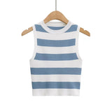 Fongt Summer New Top Sleeveless Short Knitted Vest Female C83614