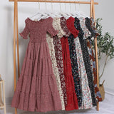 Small Broken Flower Dress Women's New Summer Korean Version Of The Holiday Wind Shoulder Tight In The Chest To Grow Cake