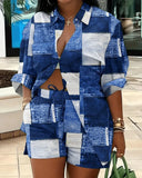 New Women's Wear Fashion Printing Temperament Commuter Two-Piece Set-Outfit