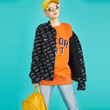 O Neck Cotton Long Sleeve Loose Letters Casual