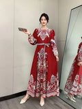 Floral Long-Sleeved Dress-Outfit