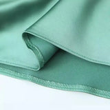 New Silk Satin Texture Flute Sexual Dew Back Halter Skirt 2174331-Outfit