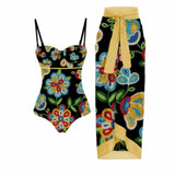 2025 New Swimsuit Two Sets Of Holiday Bikini Beach Sexy Bikini Conjoined Conservative Swimsuit