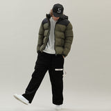 Ten-Twenty Men's Fashion Brand Cotton-Padded Clothes Winter Thick Cold Warm Coat Spell Continuous Hat Cotton Clothes Men-Outfit