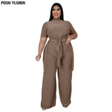 XL-5XL Plus Size Tracksuit Women 2 Piece Set African Clothes Joggers Sweat Suits Sporty Sweatpants Matching Outfits