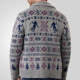 Fongt And Winter New Men's Wear Long-Sleeved Silk Knitted Shirt Single-Drentoned Sweater Jacket